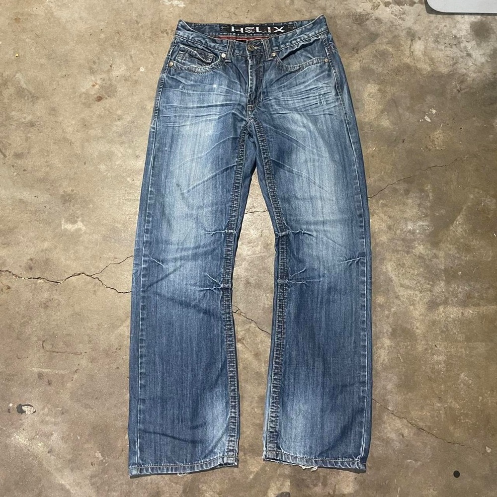 JNCO Men's Blue and Navy Jeans